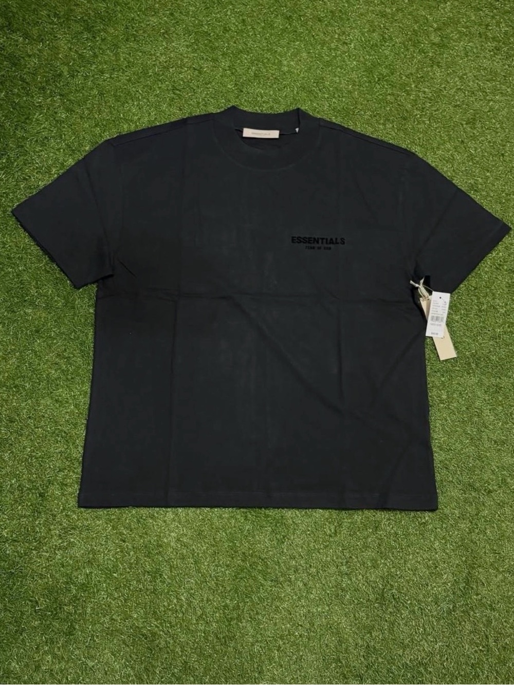 Essentials Black Minimal Logo Short Sleeve Tee